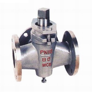 X44W three way cast steel plug valve